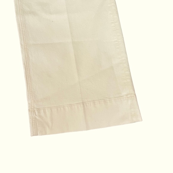 J.CREW Wide Leg Trouser Jean Ivory New Women’s Size 30 Spring 22 Has Stretch - Picture 2 of 9